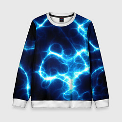 Свитшот детский Молния грозовая - электрические разряды, цвет: 3D-белый