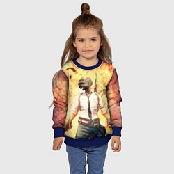 Свитшот детский ПАБГ взрыв, цвет: 3D-синий — фото 2