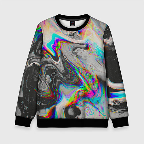 Детский свитшот Abstract digital / 3D-Черный – фото 1