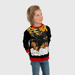 Свитшот детский Кот-годзилла, цвет: 3D-красный — фото 2