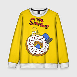 Детский свитшот Гомер Симпсон ест пончик