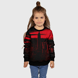 Свитшот детский Город в красном цвете, цвет: 3D-черный — фото 2