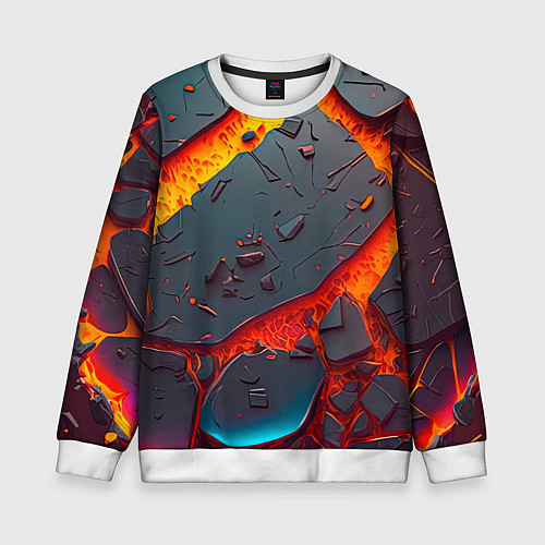 Детский свитшот Мультяшная лава / 3D-Белый – фото 1