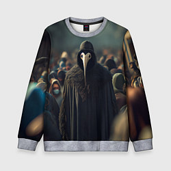 Свитшот детский Чумной доктор в толпе, цвет: 3D-меланж
