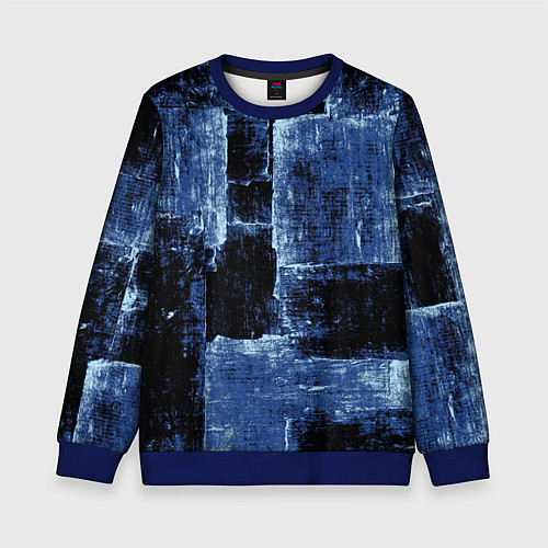 Детский свитшот Синий абстракт / 3D-Синий – фото 1