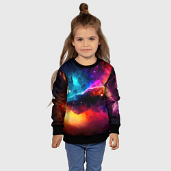 Свитшот детский Космос, созданный нейросетью, цвет: 3D-черный — фото 2