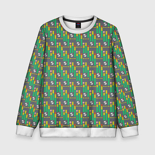 Детский свитшот Акустический паттерн / 3D-Белый – фото 1