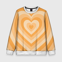 Детский свитшот Hearts orange