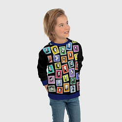 Свитшот детский Великие композиторы, цвет: 3D-синий — фото 2