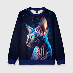 Детский свитшот Кот сфинкс и искорки