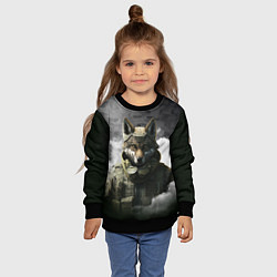 Свитшот детский Волк в форме, цвет: 3D-черный — фото 2