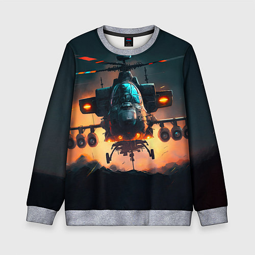 Детский свитшот Вертолет Ка 2 - AI / 3D-Меланж – фото 1