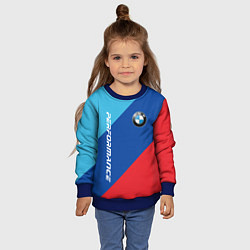 Свитшот детский Bmw - m colors, цвет: 3D-синий — фото 2