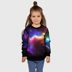 Свитшот детский Столкновение галактик, цвет: 3D-черный — фото 2