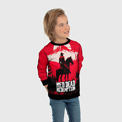 Свитшот детский Red Dead Redemption, mountain, цвет: 3D-черный — фото 2