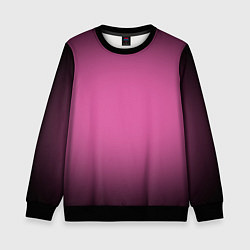 Свитшот детский Розовый фон с черной виньеткой, цвет: 3D-черный