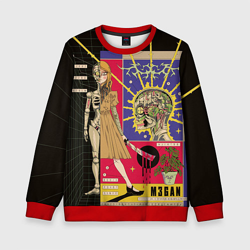 Детский свитшот M3GAN SLAY / 3D-Красный – фото 1