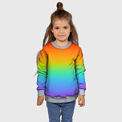 Свитшот детский Я радуга, цвет: 3D-меланж — фото 2