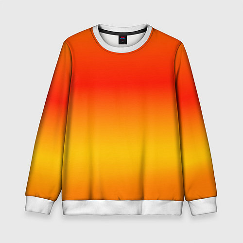 Детский свитшот Переливы оранжевого / 3D-Белый – фото 1