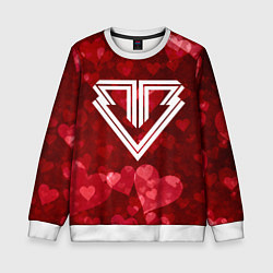 Детский свитшот Big bang red hearts