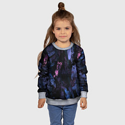 Свитшот детский Неоновые пятна краской, цвет: 3D-меланж — фото 2