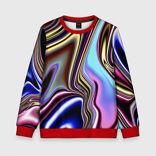 Детский свитшот Блестящая ткань / 3D-Красный – фото 1