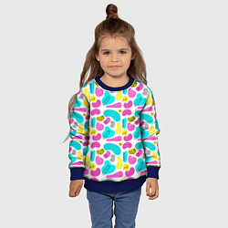 Свитшот детский Geometric pattern, цвет: 3D-синий — фото 2
