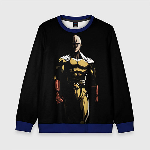 Детский свитшот Накаченный Сайтама / 3D-Синий – фото 1