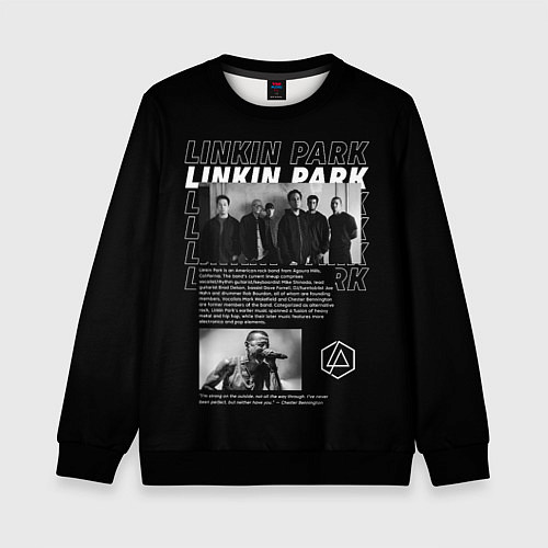 Детский свитшот Linkin Park Chester Bennington / 3D-Черный – фото 1
