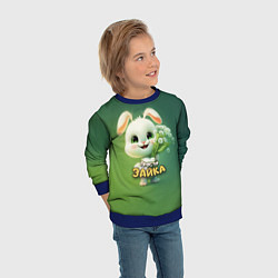 Свитшот детский Просто белая зайка, цвет: 3D-синий — фото 2