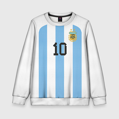 Детский свитшот Марадона форма сборной Аргентины / 3D-Белый – фото 1