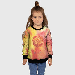 Свитшот детский Мандала силы, красная, огонь, цвет: 3D-черный — фото 2