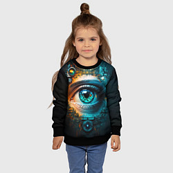 Свитшот детский Всевидящий глаз, цвет: 3D-черный — фото 2