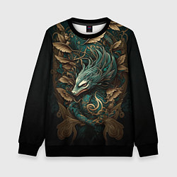 Детский свитшот Изумрудный Дракон Irezumi
