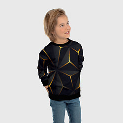 Свитшот детский Hexagon Line Smart, цвет: 3D-черный — фото 2