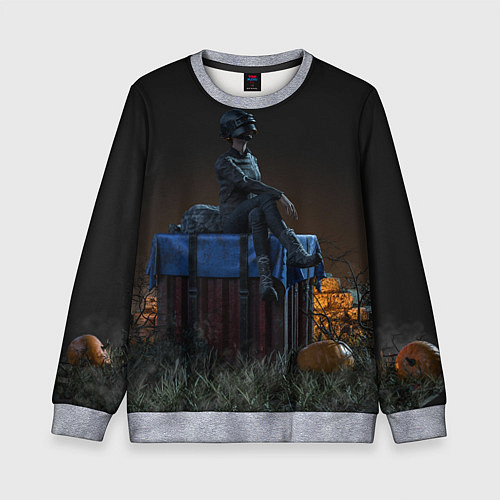 Детский свитшот PUBG drop / 3D-Меланж – фото 1