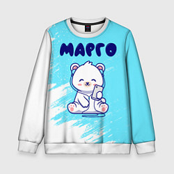 Детский свитшот Марго белый мишка