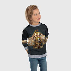 Свитшот детский Age of Empires Эпоха империй, цвет: 3D-меланж — фото 2