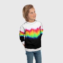 Свитшот детский Северное сияние - тай-дай, цвет: 3D-белый — фото 2
