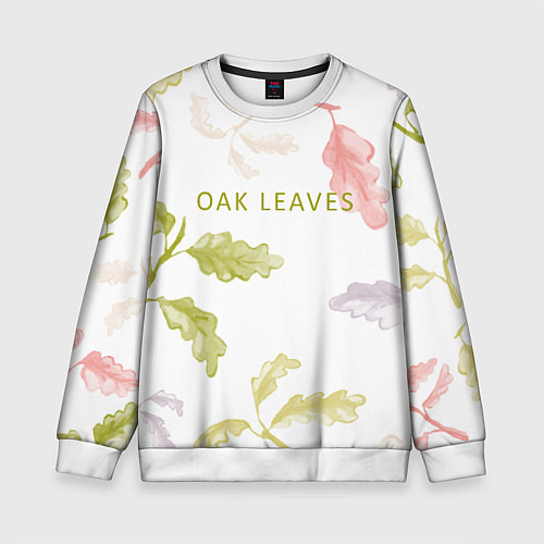 Детский свитшот Oak leaves / 3D-Белый – фото 1