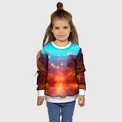 Свитшот детский Пригород Токио-арт, цвет: 3D-белый — фото 2