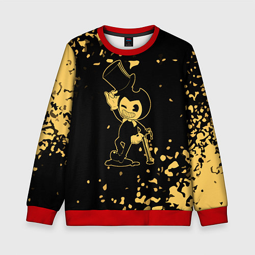 Детский свитшот Bendy and the ink machine Чернильная машина бенди / 3D-Красный – фото 1