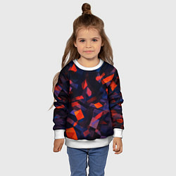 Свитшот детский Мозаичная геометрия, цвет: 3D-белый — фото 2