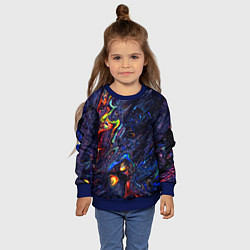 Свитшот детский Размытые космические краски, цвет: 3D-синий — фото 2