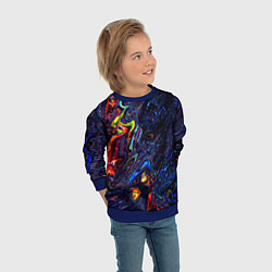 Свитшот детский Размытые космические краски, цвет: 3D-синий — фото 2
