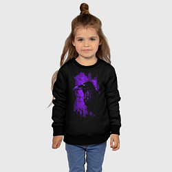 Свитшот детский Dark purple raven, цвет: 3D-черный — фото 2