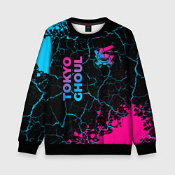 Детский свитшот Tokyo Ghoul - neon gradient: надпись, символ
