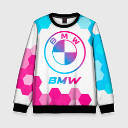 Детский свитшот BMW neon gradient style