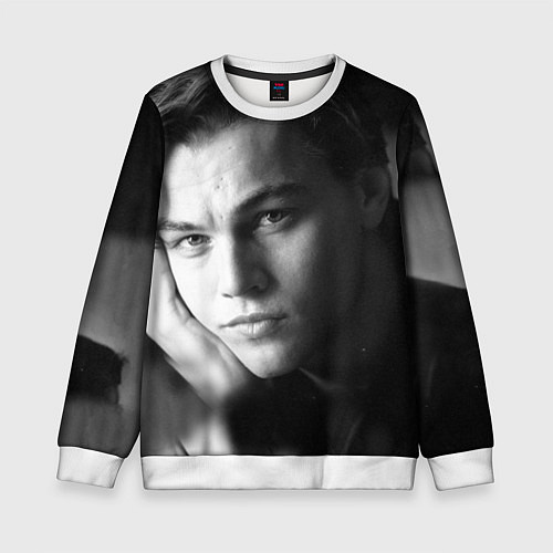Детский свитшот Леонардо Ди Каприо фото / 3D-Белый – фото 1