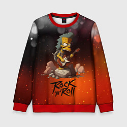 Свитшот детский Simpsons rock n roll, цвет: 3D-красный